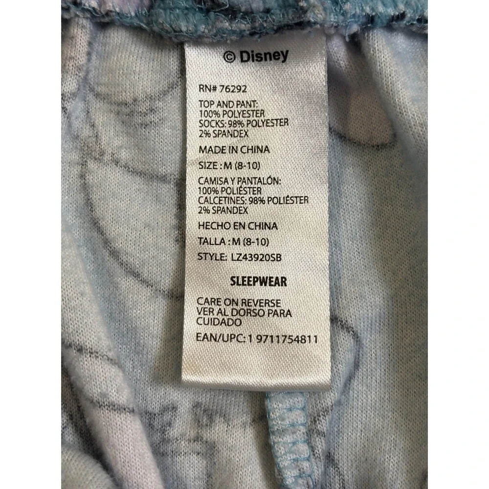 Disney Lilo & Stitch Blue Fleece Pajama Jogger Pants Womens Medium LZ43920SB - Picture 3 of 5